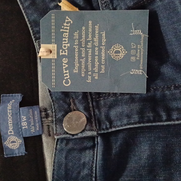 Democracy WKE2290Y6 Itty Bitty Boot Jean Blua Denim Size 18W High Rise Ab Soluti - Picture 8 of 9